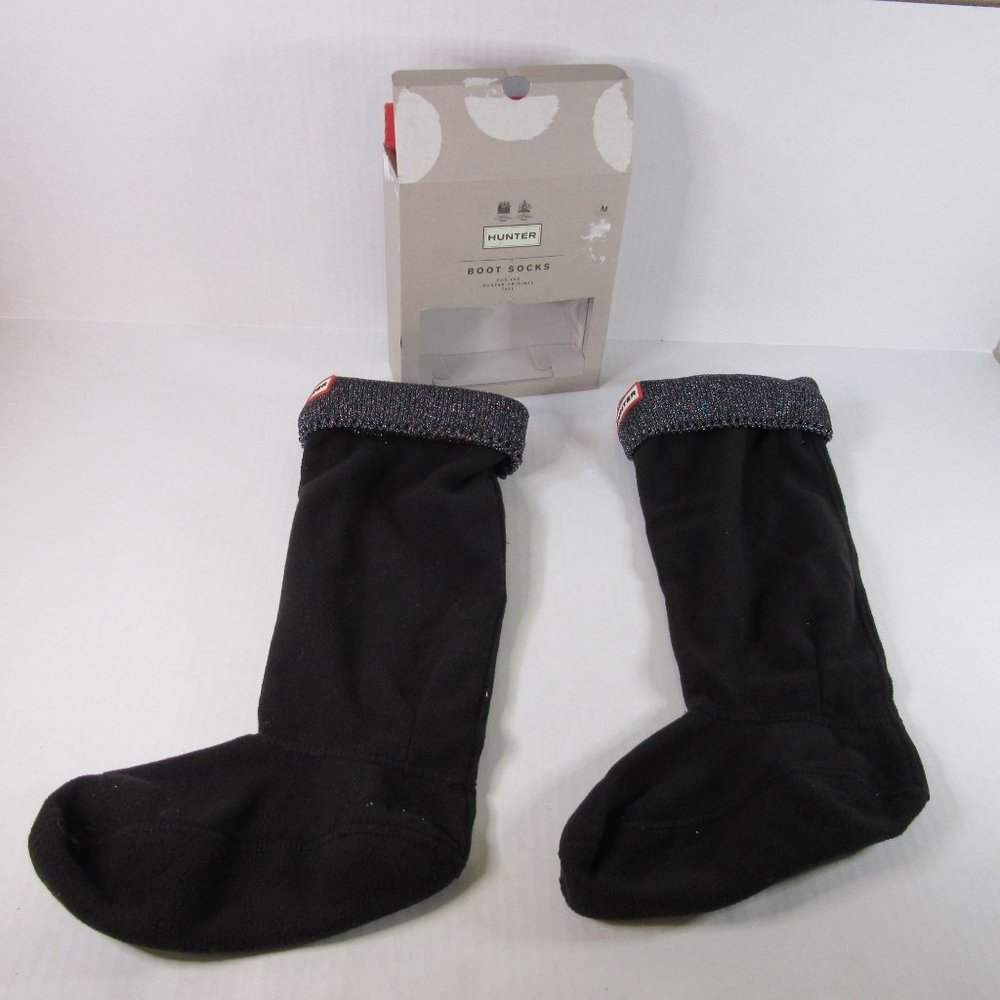 Hunter Glitter Tall Cuff Lur Boot Sock Adult Med